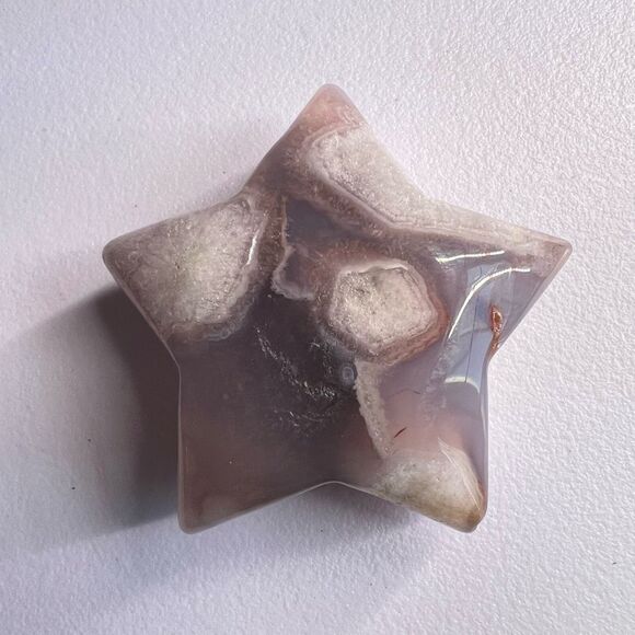 Flower Agate Star Carving (16) - Picture 5 of 8